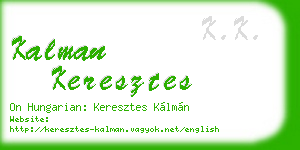kalman keresztes business card