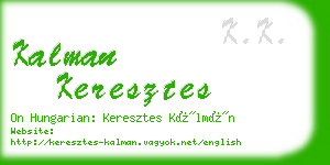 kalman keresztes business card